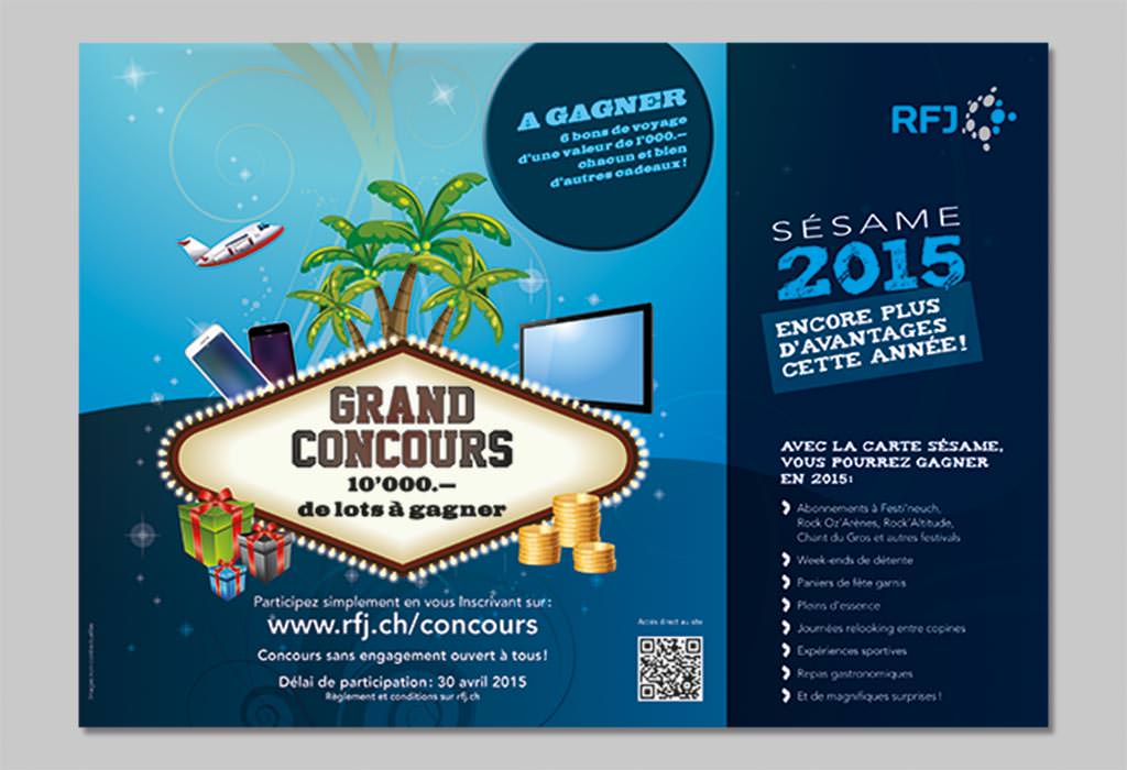 Courrier publicitaire pour la Carte Sésame des radios RFJ, RJB et RTN